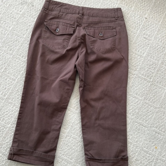 Bandolinoblu brown 5 pocket rolled cuff cropped pants - Picture 5 of 11